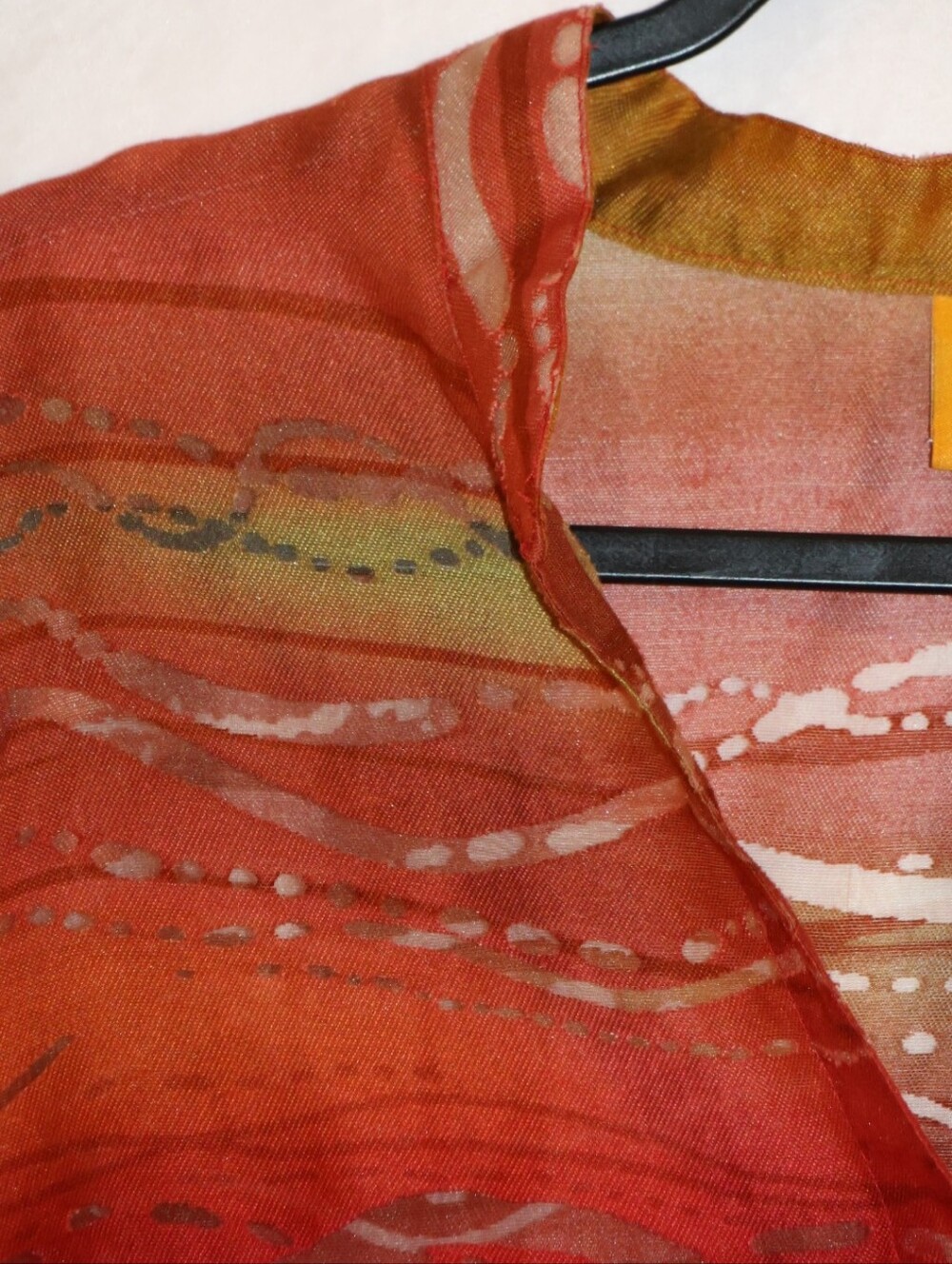 Ruby Rd. Earthy Sunset Gradient Patterned Button-Front Blouse. - Picture 3 of 14